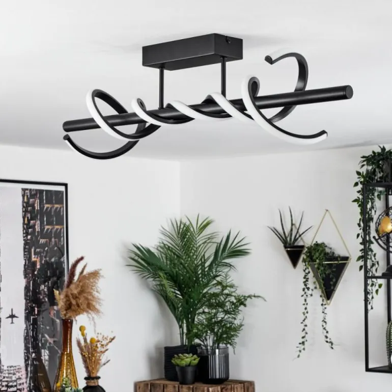 Plafonnier Alvarim LED Noir, 1 lumière