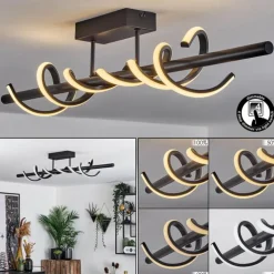 Plafonnier Alvarim LED Noir, 1 lumière