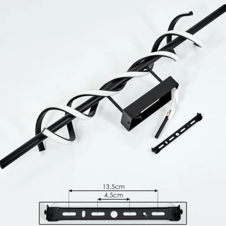 Plafonnier Alvarim LED Noir, 1 lumière