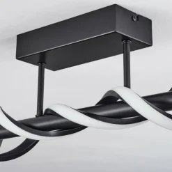 Plafonnier Alvarim LED Noir, 1 lumière