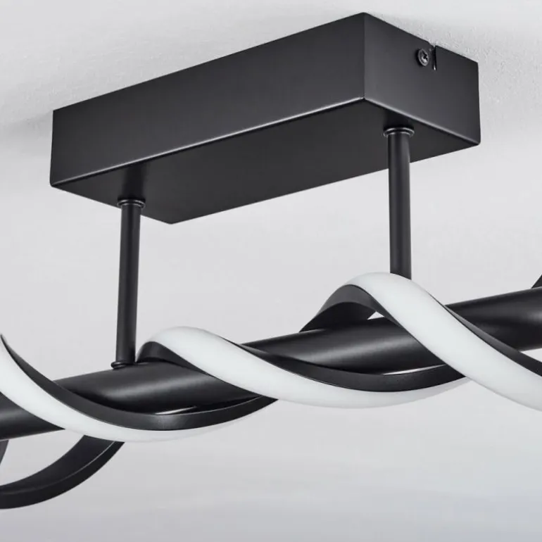 Plafonnier Alvarim LED Noir, 1 lumière