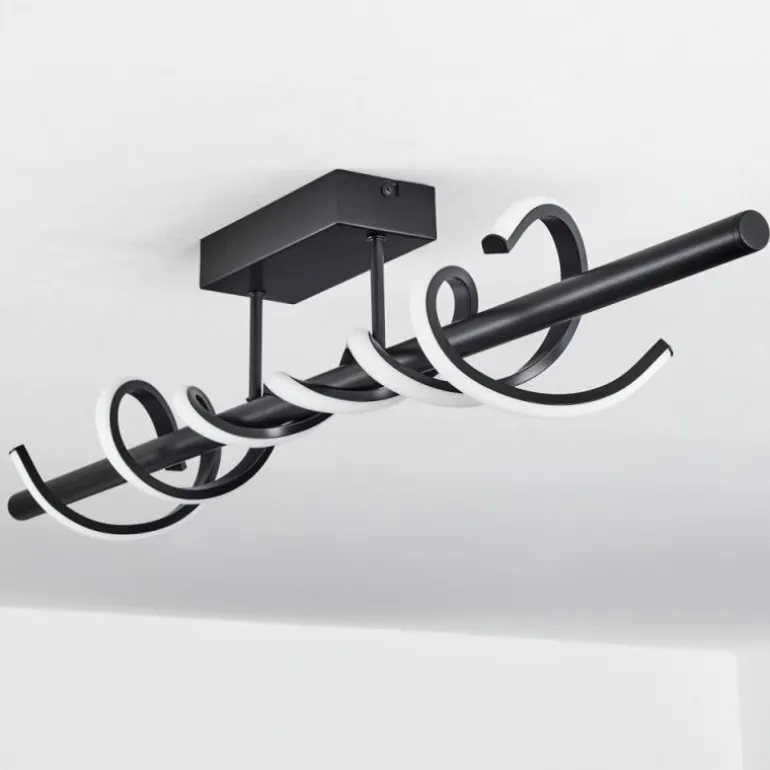 Plafonnier Alvarim LED Noir, 1 lumière