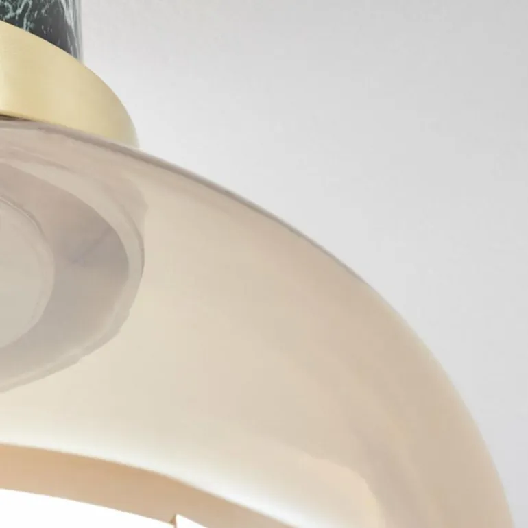 Plafonnier Arge Vert, Aspect marbre, Laiton, Blanc, 1 lumière
