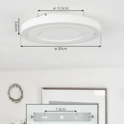 Plafonnier Audrieu LED Blanc, 2 lumières