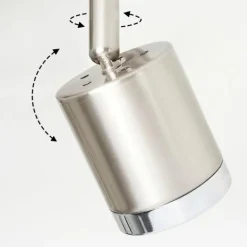 Plafonnier Autilla LED Nickel mat, Blanc, 3 lumières