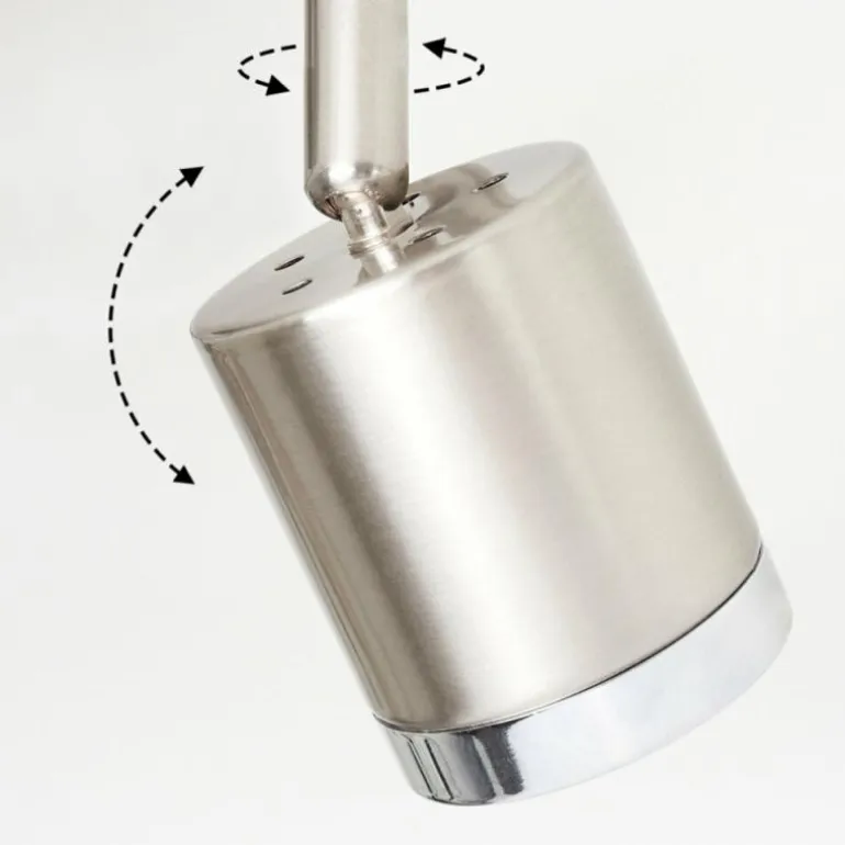 Plafonnier Autilla LED Nickel mat, Blanc, 3 lumières