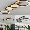 Plafonnier Avelal LED Brun, Couleur bois, Noir, 1 lumière