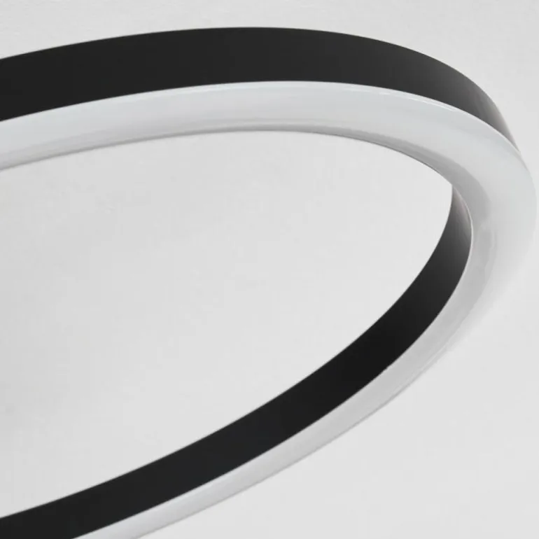 Plafonnier Avelal LED Brun, Couleur bois, Noir, 1 lumière