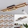 Plafonnier Ayajasco LED Brun, Couleur bois, Noir, 1 lumière