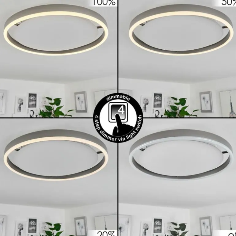 Plafonnier Barril LED Aluminium, 1 lumière