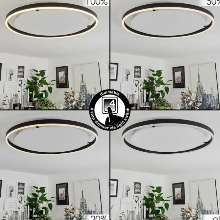 Plafonnier Barril LED Blanc, 1 lumière