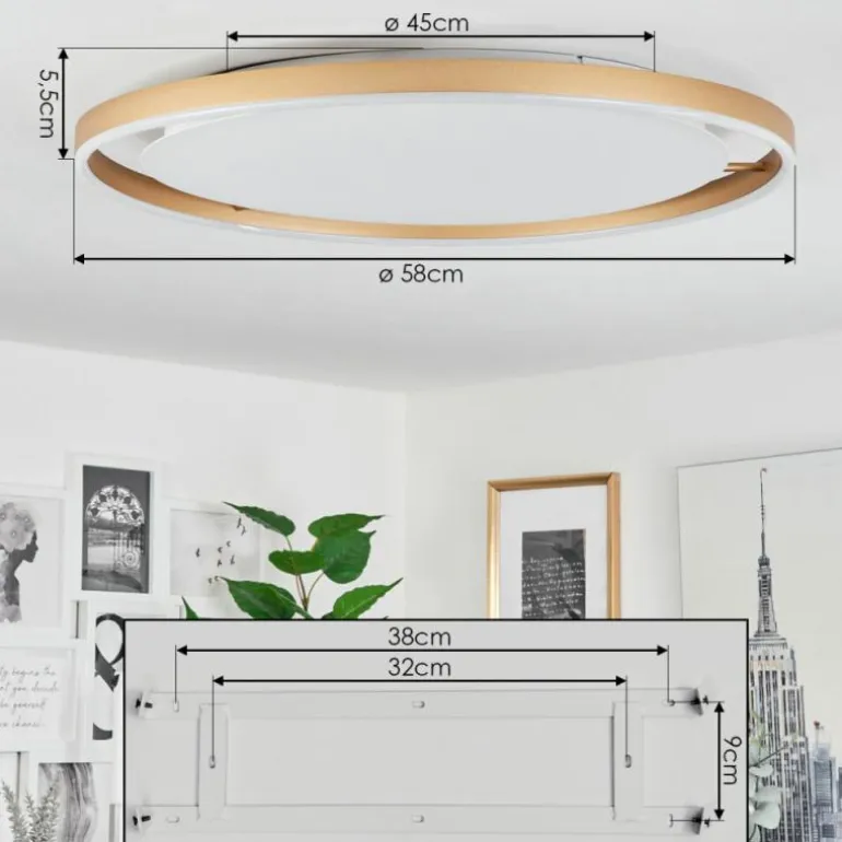 Plafonnier Barril LED Blanc, 1 lumière