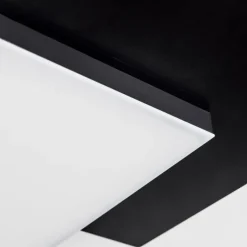 Plafonnier Barullu LED Bois clair, Noir, Blanc, 1 lumière