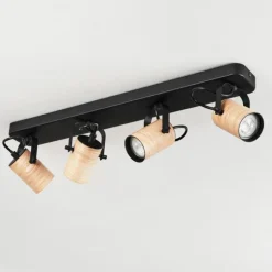 Plafonnier Beleco Écru, Noir, 4 lumières