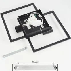 Plafonnier Boim LED Noir, 3 lumières