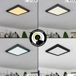 Plafonnier Canditas LED Noir, 1 lumière