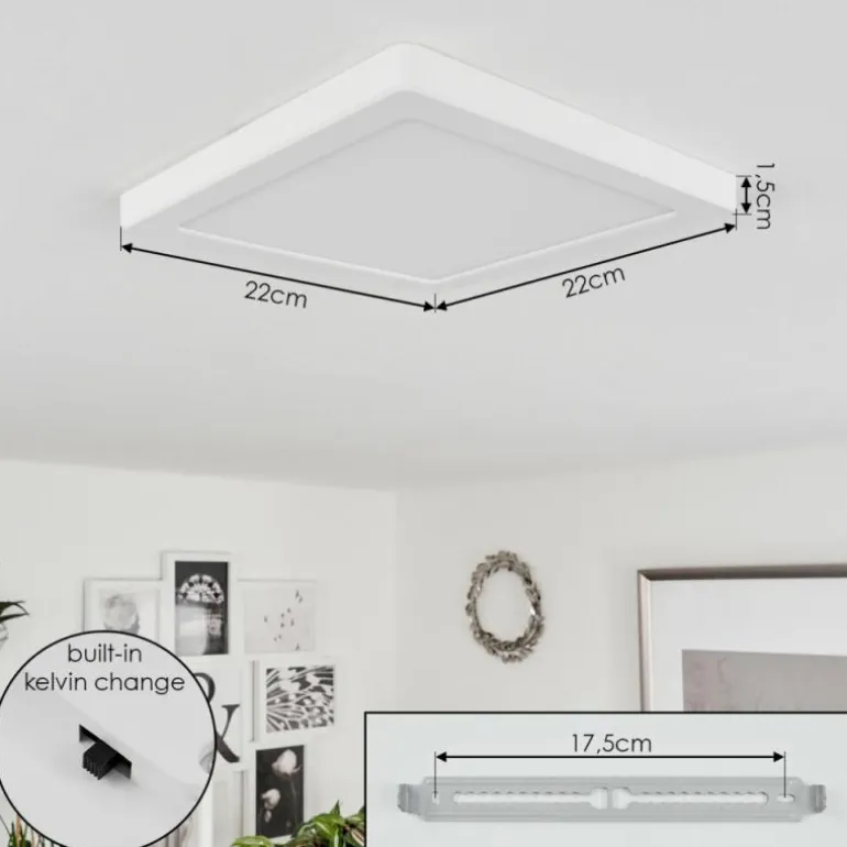 Plafonnier Canditas LED Blanc, 1 lumière