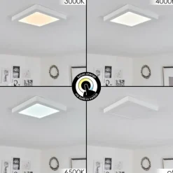 Plafonnier Canditas LED Blanc, 1 lumière