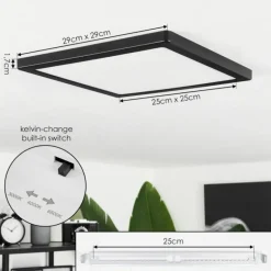 Plafonnier Canditas LED Noir, 1 lumière