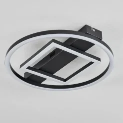 Plafonnier Canhoso LED Noir, 1 lumière