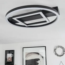 Plafonnier Canhoso LED Noir, 1 lumière