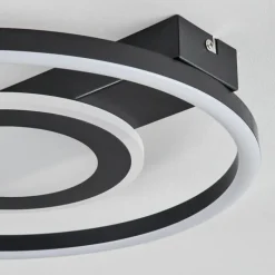 Plafonnier Canhoso LED Noir, 1 lumière