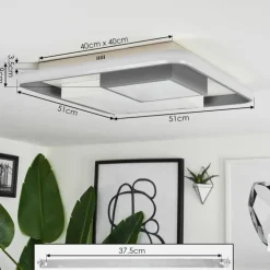 Plafonnier Casqueira LED Gris, Blanc, 1 lumière