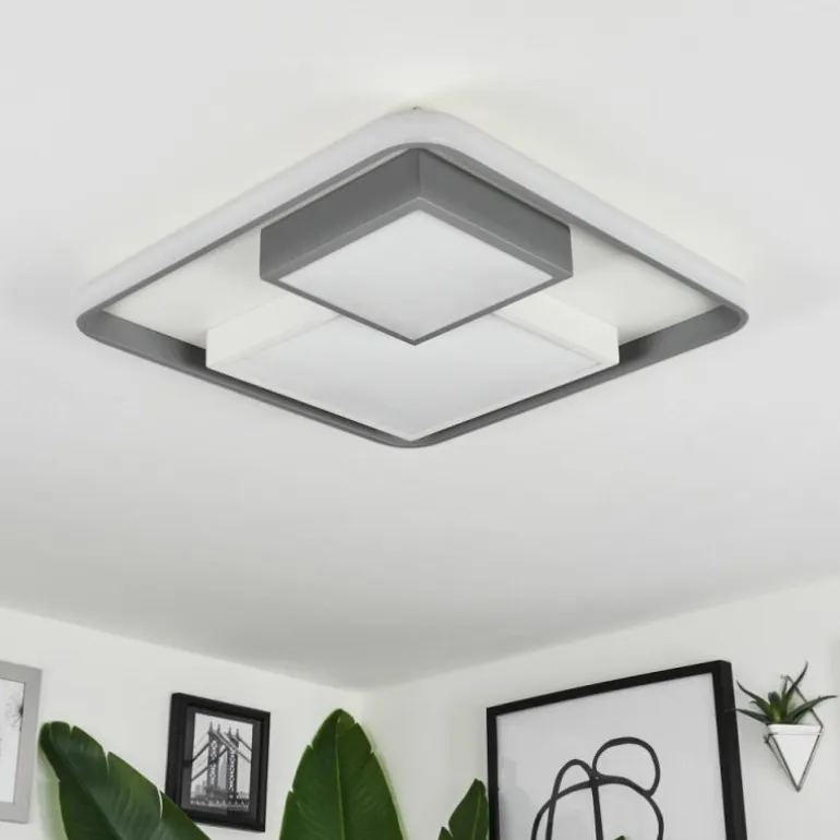 Plafonnier Casqueira LED Gris, Blanc, 1 lumière