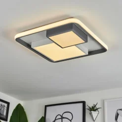 Plafonnier Casqueira LED Gris, Blanc, 1 lumière