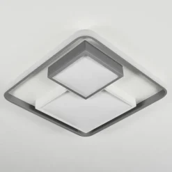 Plafonnier Casqueira LED Gris, Blanc, 1 lumière