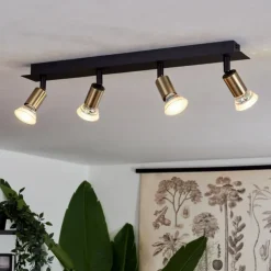 Plafonnier Castillo Noir, 4 lumières