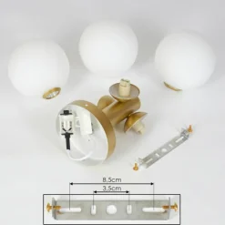 Plafonnier Cebola Or, 3 lumières