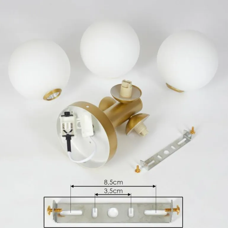 Plafonnier Cebola Or, 3 lumières