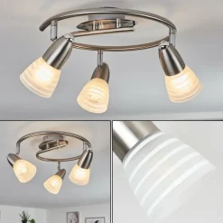 Plafonnier Chapod LED Nickel mat, 3 lumières