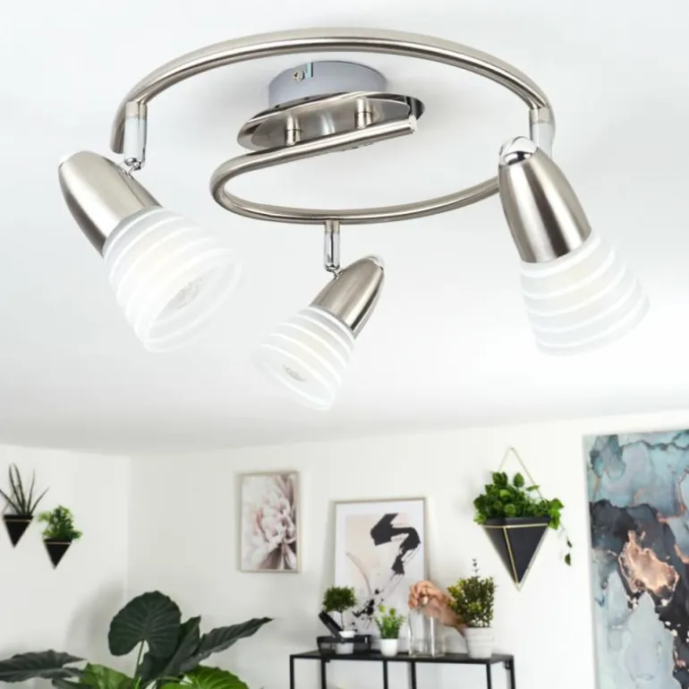 Plafonnier Chapod LED Nickel mat, 3 lumières