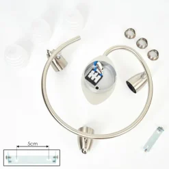 Plafonnier Chapod LED Nickel mat, 3 lumières