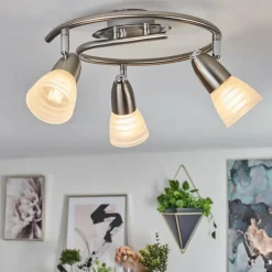 Plafonnier Chapod LED Nickel mat, 3 lumières