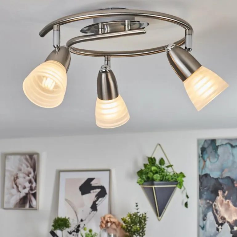 Plafonnier Chapod LED Nickel mat, 3 lumières