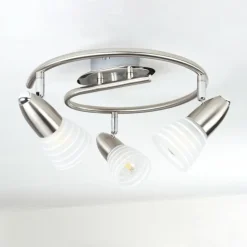 Plafonnier Chapod LED Nickel mat, 3 lumières