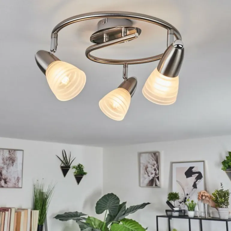 Plafonnier Chapod LED Nickel mat, 3 lumières