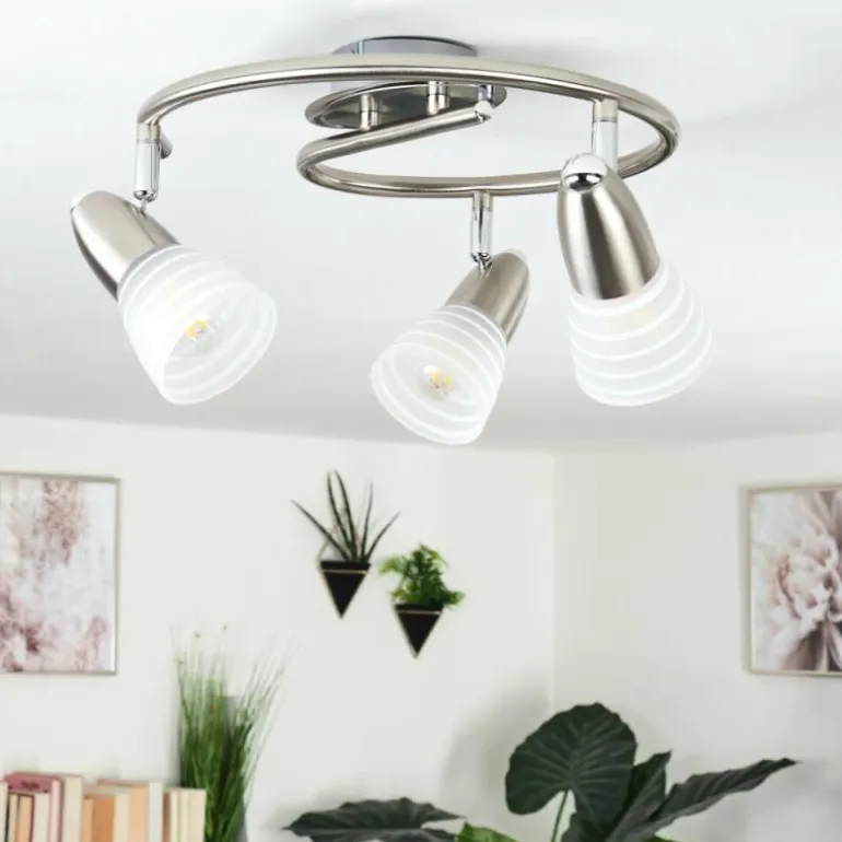 Plafonnier Chapod LED Nickel mat, 3 lumières