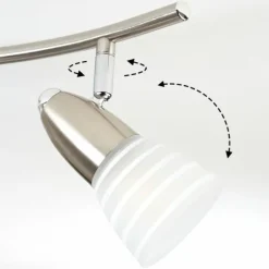 Plafonnier Chapod Nickel mat, 4 lumières