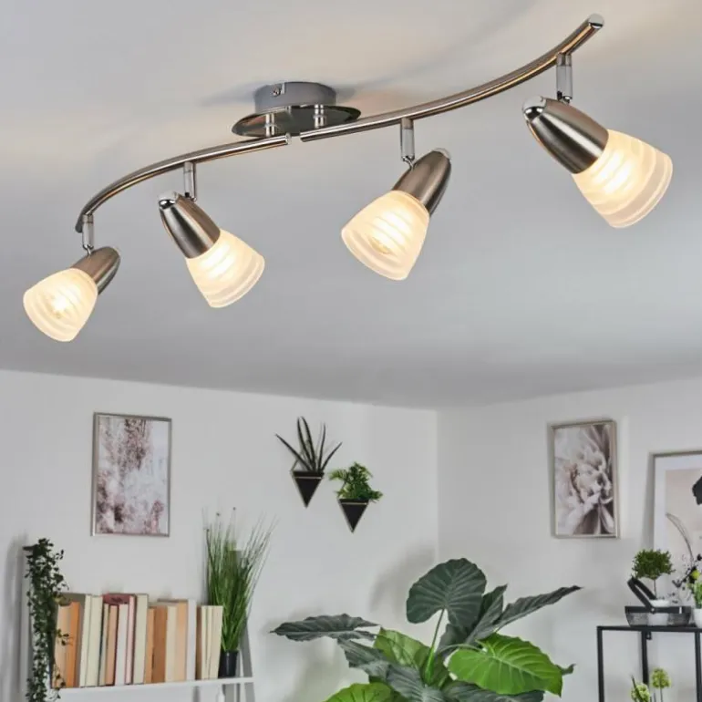 Plafonnier Chapod Nickel mat, 4 lumières