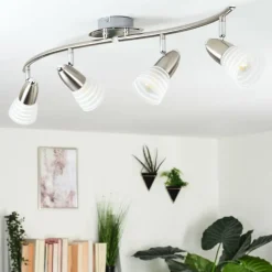 Plafonnier Chapod Nickel mat, 4 lumières