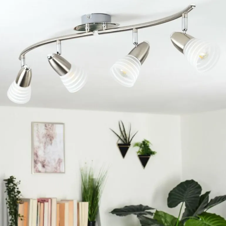 Plafonnier Chapod Nickel mat, 4 lumières