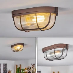 Plafonnier Chaquire Brun, Rouille, 1 lumière