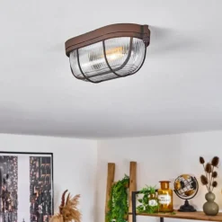 Plafonnier Chaquire Brun, Rouille, 1 lumière