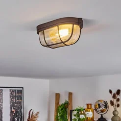Plafonnier Chaquire Brun, Rouille, 1 lumière