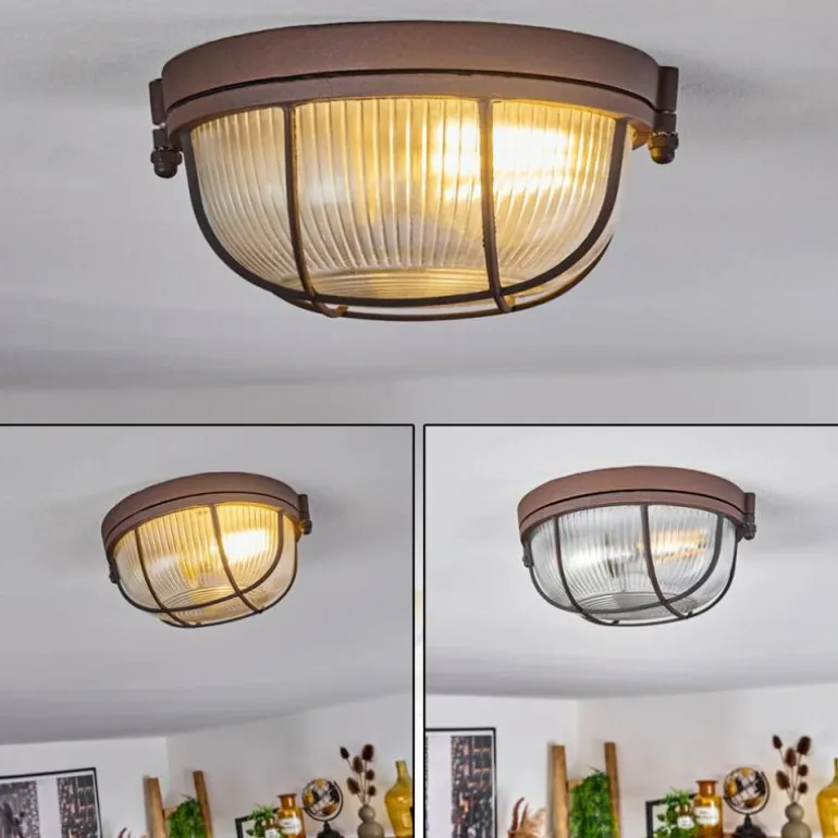 Plafonnier Chaquire Brun, Rouille, 1 lumière