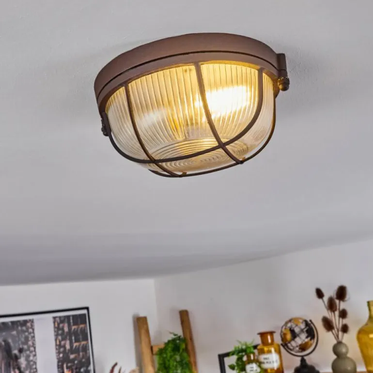 Plafonnier Chaquire Brun, Rouille, 1 lumière